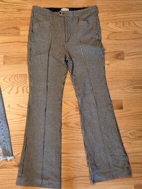 Anthropologie Black and White Houndstooth Dress Pants